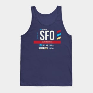 San Francisco (SFO) Airport Code Baggage Tag C Tank Top